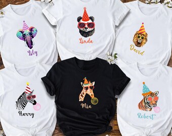 Zoo Birthday Party Shirt,Safari Animals Birthday Tee,Wild One Shirt,Zoo Theme Birthday Outfit, Party Animal Shirt,Kids Safari Birthday Shirt