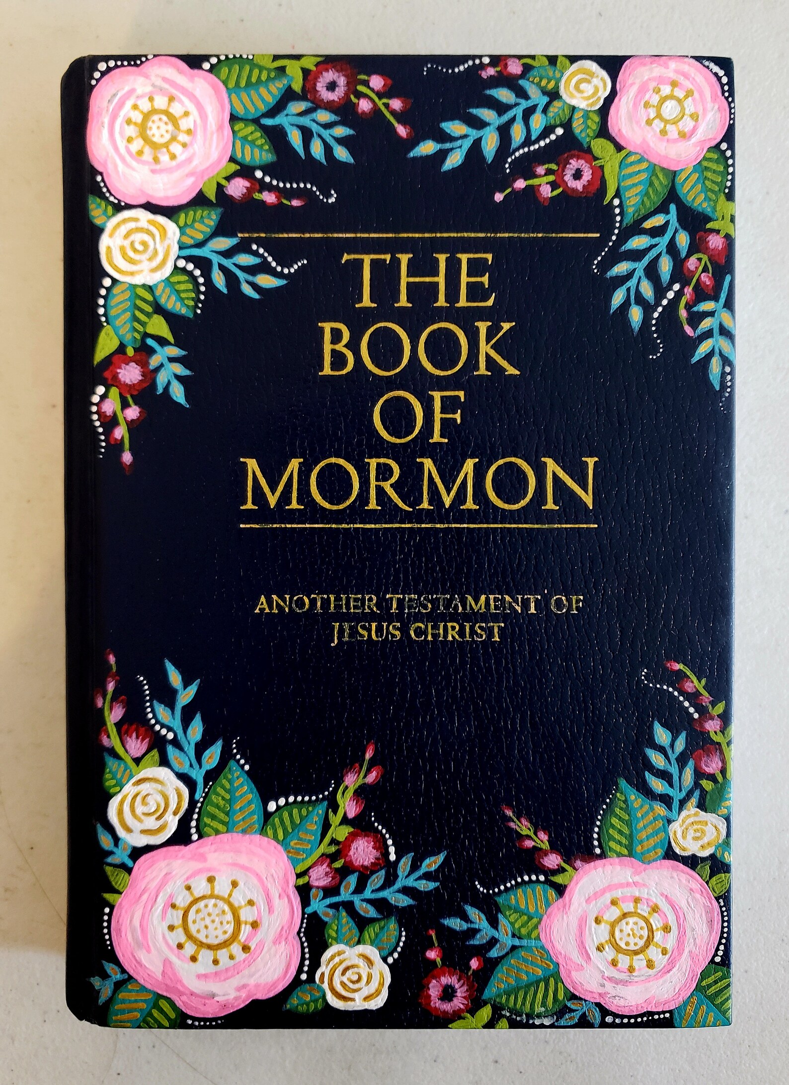 Custom Hand Painted Book of Mormon Etsy