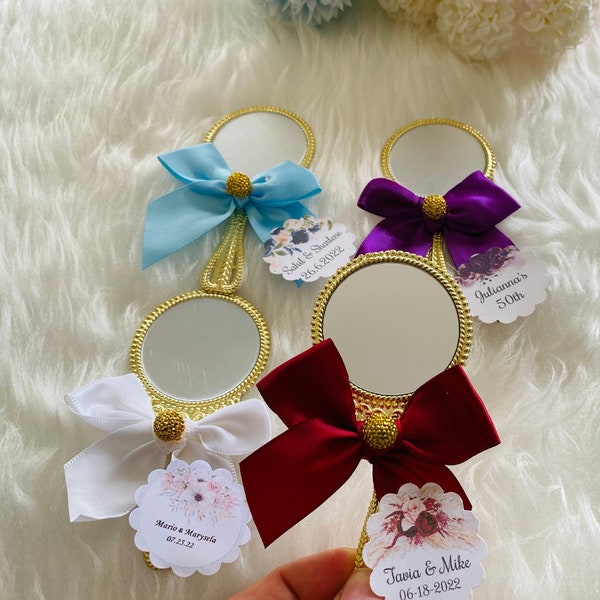Party Princess Mirror Gift Decor, Vintage Wedding Gifts Lightweight Gold Special In Bulk Ceremony Event, Rustic Party Bapstism Favours Box