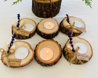 Personalized Candle Lavender Vintage Decor Wedding Favors, Special Thank You Gift Return Favor, Custom Name Unique Design Party Souvenir Set