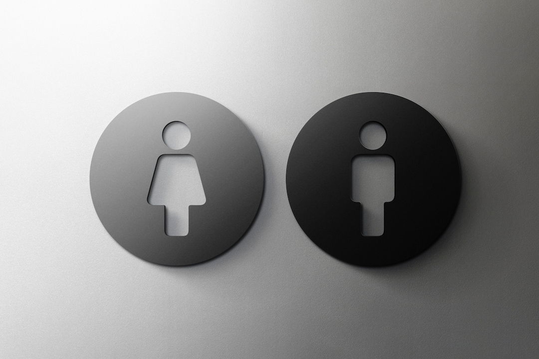 Male & Female Bathroom Sign 3mm Acrylic Restroom Salon 3D Etsy