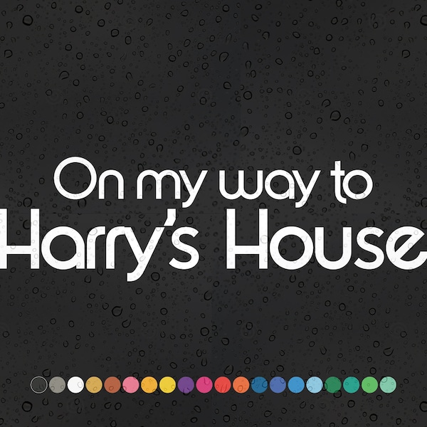 On My Way to Harry's House - Wall Decal Sticker, Quotes Home Album Cover Girl Music Fan Styles