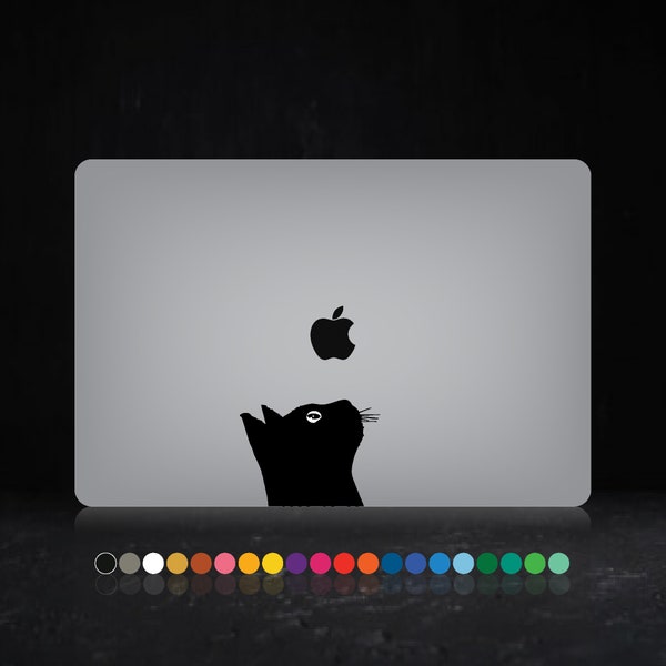 Cat Looking Up - MacBook Laptop PC Decal Sticker Apple Back Sticker Car Animals Gift