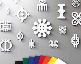Adinkra icon Sign Symbol - 3mm Acrylic for door, wall or number plate - Self Adhesive