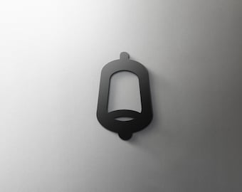Plaque de toilette pour urinoir - 3 mm en acrylique pour toilettes, 3D, Toilettes, Moderne, Minimalisme, Restaurant, Plaque de porte d'hôtel - Autocollant