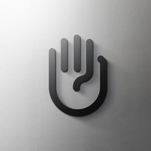 No Entry Stop Symbol Sign - 3mm Acrylic Laser-cut, 3D, Home, Kitchen, Minimal, Restaurant, Hotel Door Sign - Self Adhesive