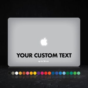 Custom Text - MacBook Laptop PC Decal Sticker Apple Back Sticker Car Animals Gift