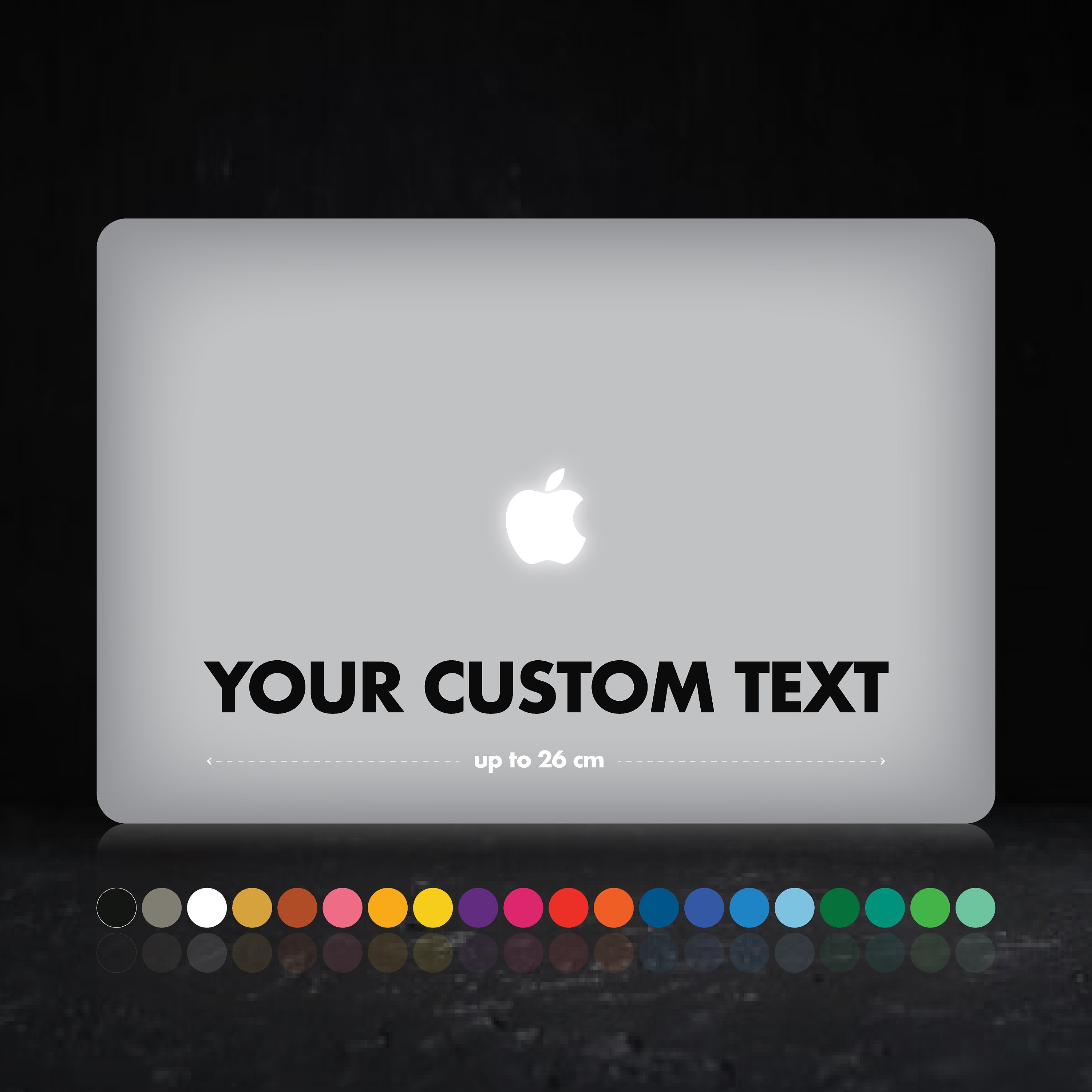 Benutzerdefinierte Text - MacBook Laptop PC Aufkleber Aufkleber Apple Zurück Aufkleber Auto Tiere Geschenk