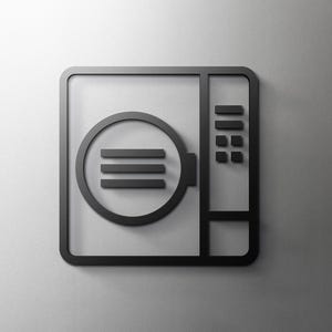 Contamination Room Sign - Acrylic Restroom, Salon, 3D, Toilet, Modern, Minimal, Restaurant, Hotel Door Sign - Self Adhesive