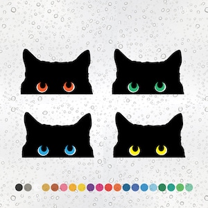 Gato espreitar-estilo do carro vinil adesivo de carro decalque adesivo de vinil decalque à prova dwaterproof água janela decoração cor presente portátil bicicleta