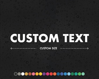 Custom Text - Car Decals Stickers Sport Auto Performance Styling Window Colour Vinyl Laptop Skateboard Bike Wedding Personalised Gift Label