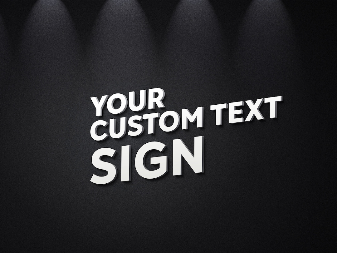 Custom Text Sign - 3mm Acrylic Restroom, Salon, 3D, Toilet, Modern ...