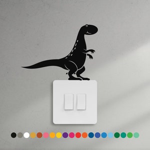 Dinosaur - Light Switch Sticker Decal Wall Decor Window Cat Colour Vinyl Laptop Pet, 9cm Switch