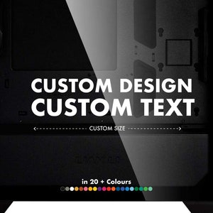 Custom Gaming PC Case Sticker - Vinyl Decal Towers Computer Decorate Styling Window Colour Laptop Gamer