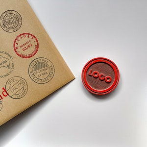 Carimbo de logotipo personalizado - Carimbo de borracha personalizado, lojas de negócios, embalagens, lembranças de casamento, scrapbooking e projetos de fabricação de cartões