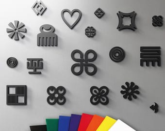 Adinkra icon Sign Symbol - 3mm Acrylic for door, wall or number plate - Self Adhesive