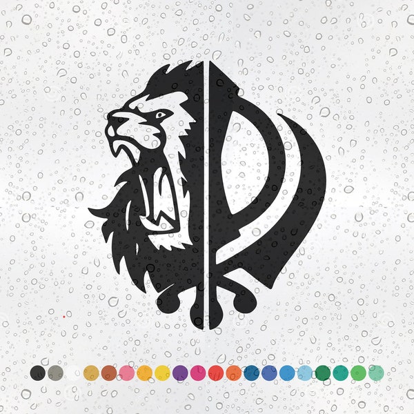 Khanda Iron Lion - Decal Sticker No Background Wall Car Singh, King Sikh symbol Sikhism Onkar India