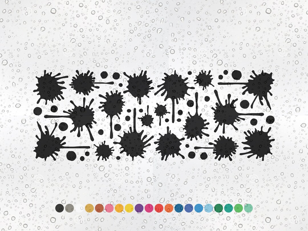 Paint Splatter Wall Decal Decor Styling Window Colour Vinyl Etsy