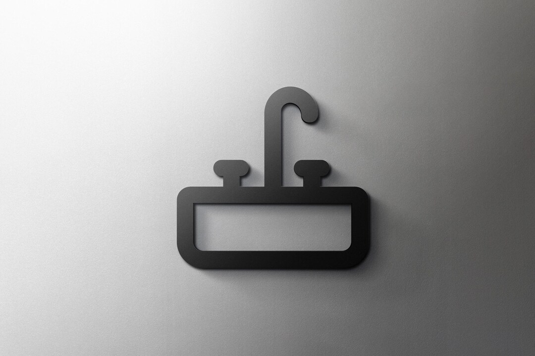 Sink Symbol Sign 3mm Acrylic Laser-cut, 3D, Food, Kitchen, Minimal ...