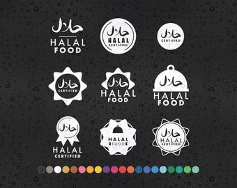 Halal Symbol Decal - Vinyl Decal Personalised - Window Sticker ...