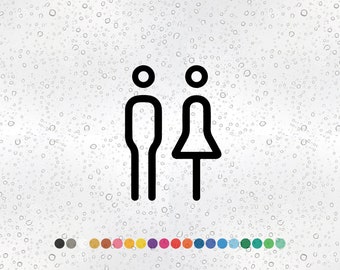 Toilet Door - Sticker Sign Vinyl Decal Waterproof Accessories Window Decor Colour Vinyl Warning