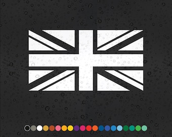 2x Great Britain Union Jack Flag Sticker Decal Car Window Colour GB UK Racing Motorsports