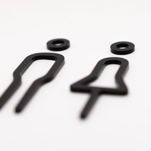 Male & Female Bathroom Sign - 3mm Gloss Acrylic restroom sign, salon sign, 3D sign, acrylic, toilet
