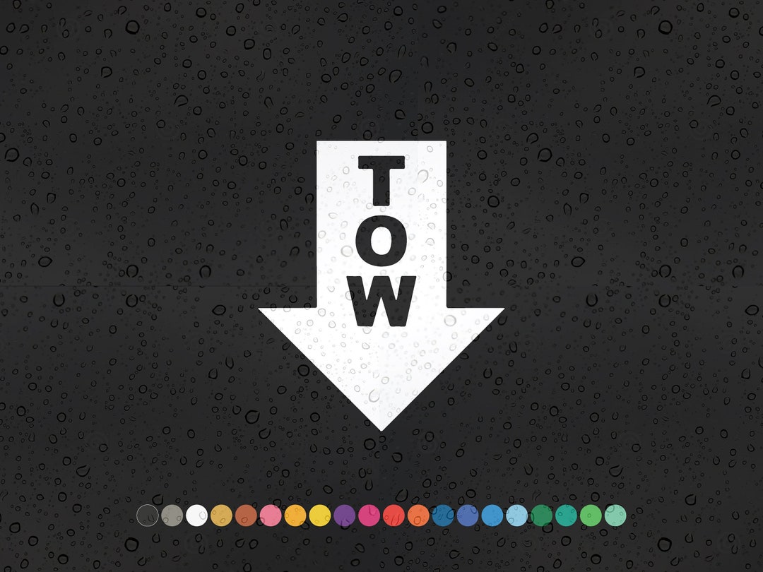 Tow Point Icon Sticker TOW - Sticker Sign Vinyl Decal Imperméable Accessoires Window Decor ...