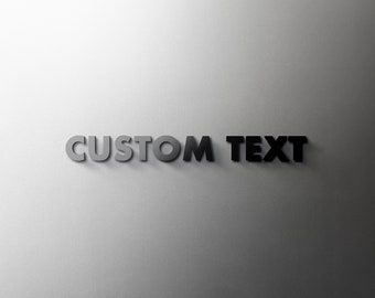 Custom Text Sign - 3mm Acrylic Restroom, Salon, 3D, Toilet, Modern, Minimal, Restaurant, Hotel Door Sign - Self Adhesive