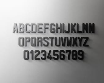French 4D Number Plate Letters & Numbers – Self Adhesive 3mm Gloss Black