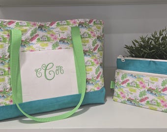 Custom Golf Tote  and Zippered Clutch Bags