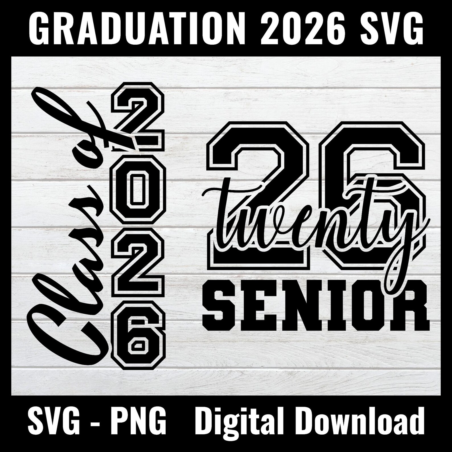 Senior 2026 Svg, Twenty 26 Graduate Svg, Class of 2026 Svg, Graduation ...