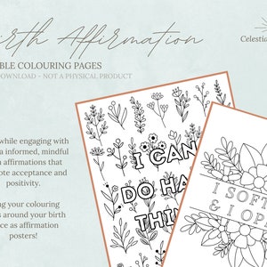 Birth Affirmation Colouring Pages