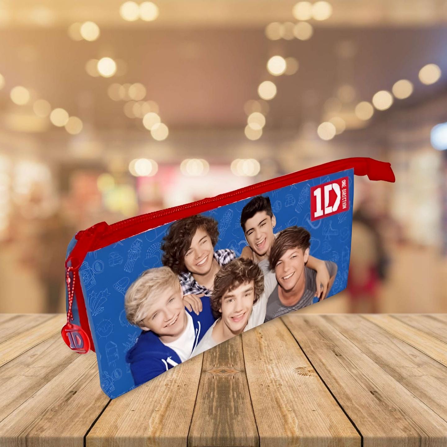 ワン・ダイレクション ペンケース：公式1Dグッズ、3ポケット ジップ 