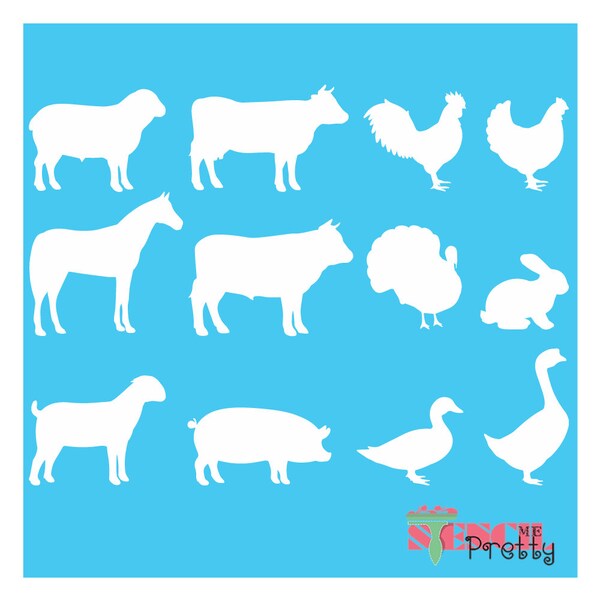 Farm Animals Stencil - Etsy