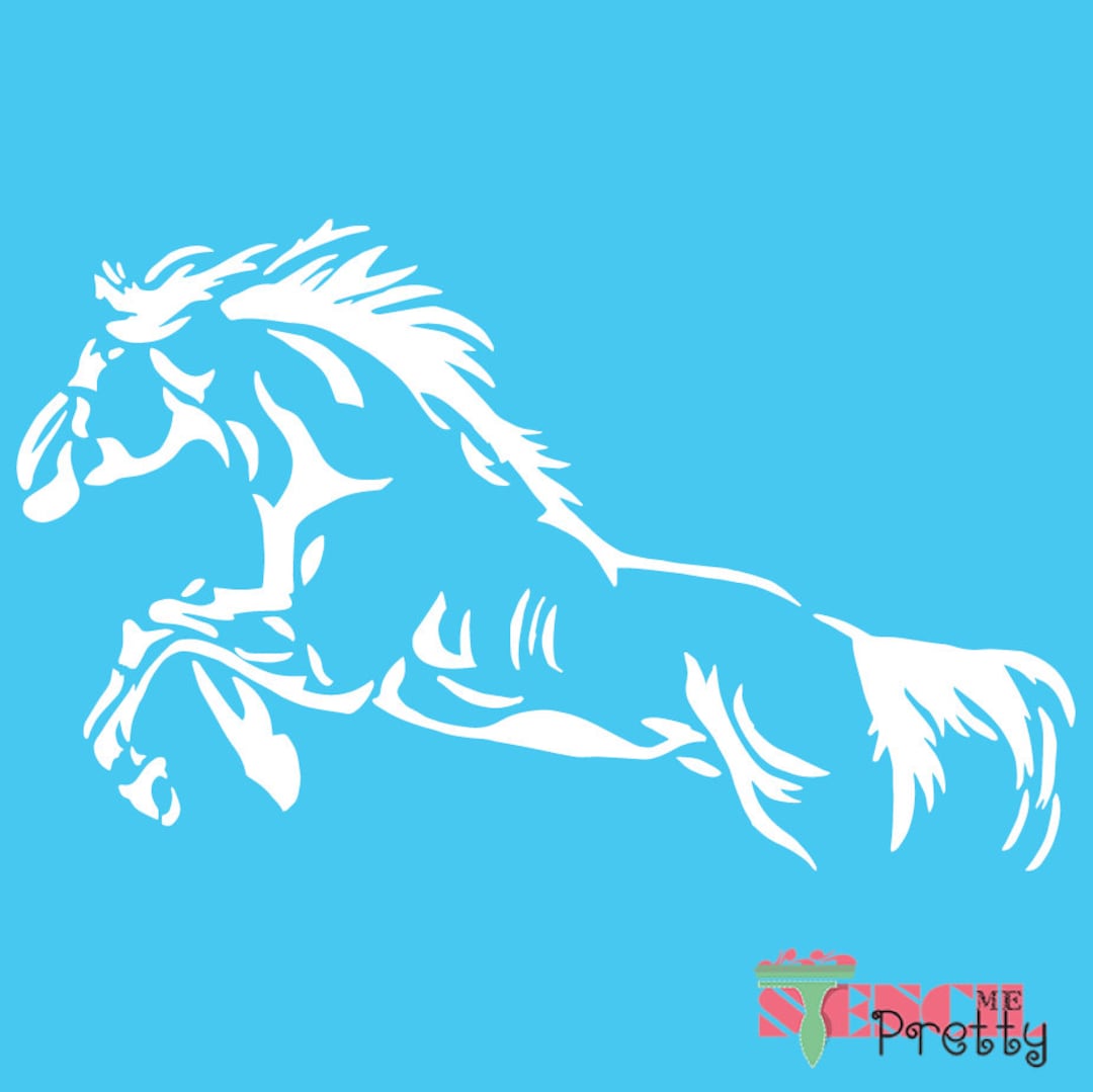 Stencil Running Wild Mustang Horse Stencil - Etsy