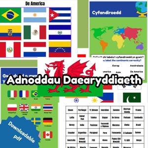 Zweisprachig Englisch Walisisch Karten Länder Geographie