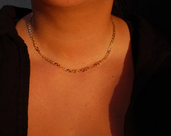 Gold filled handmade necklace waterproof & tarnish free : cuban curb chain