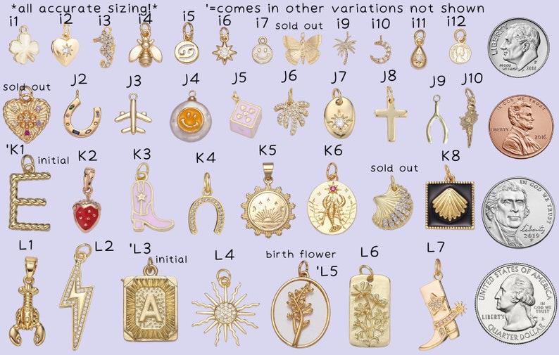 gold filled charms waterproof & tarnish free image 3