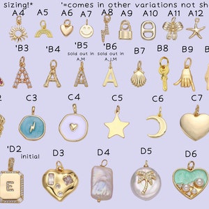 gold filled charms waterproof & tarnish free