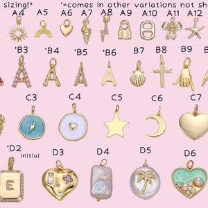 gold filled charms waterproof & tarnish free, just charms