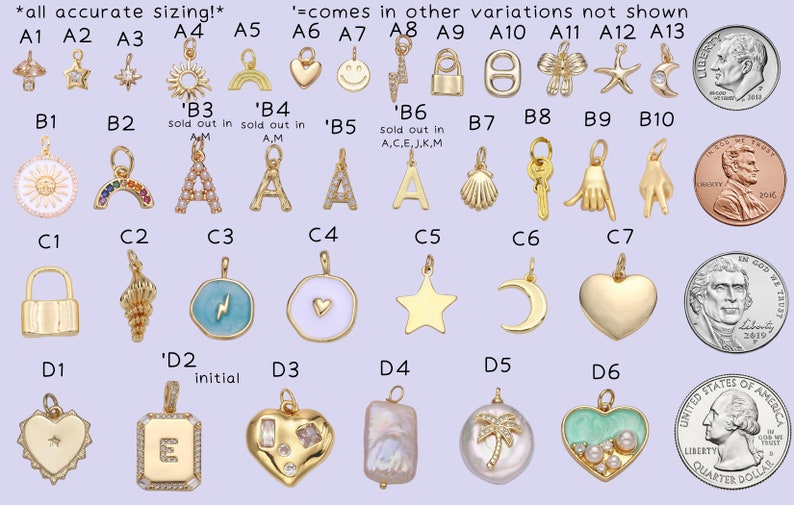 gold filled charms waterproof & tarnish free image 1