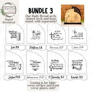 Tägliche Schrift Austauschbares Bündel, Unser tägliches Brot, Inspirierendes Geschenk, Digitale Datei, Schrift Zeichen, Bibel Vers, Laser geschnitten, Download,