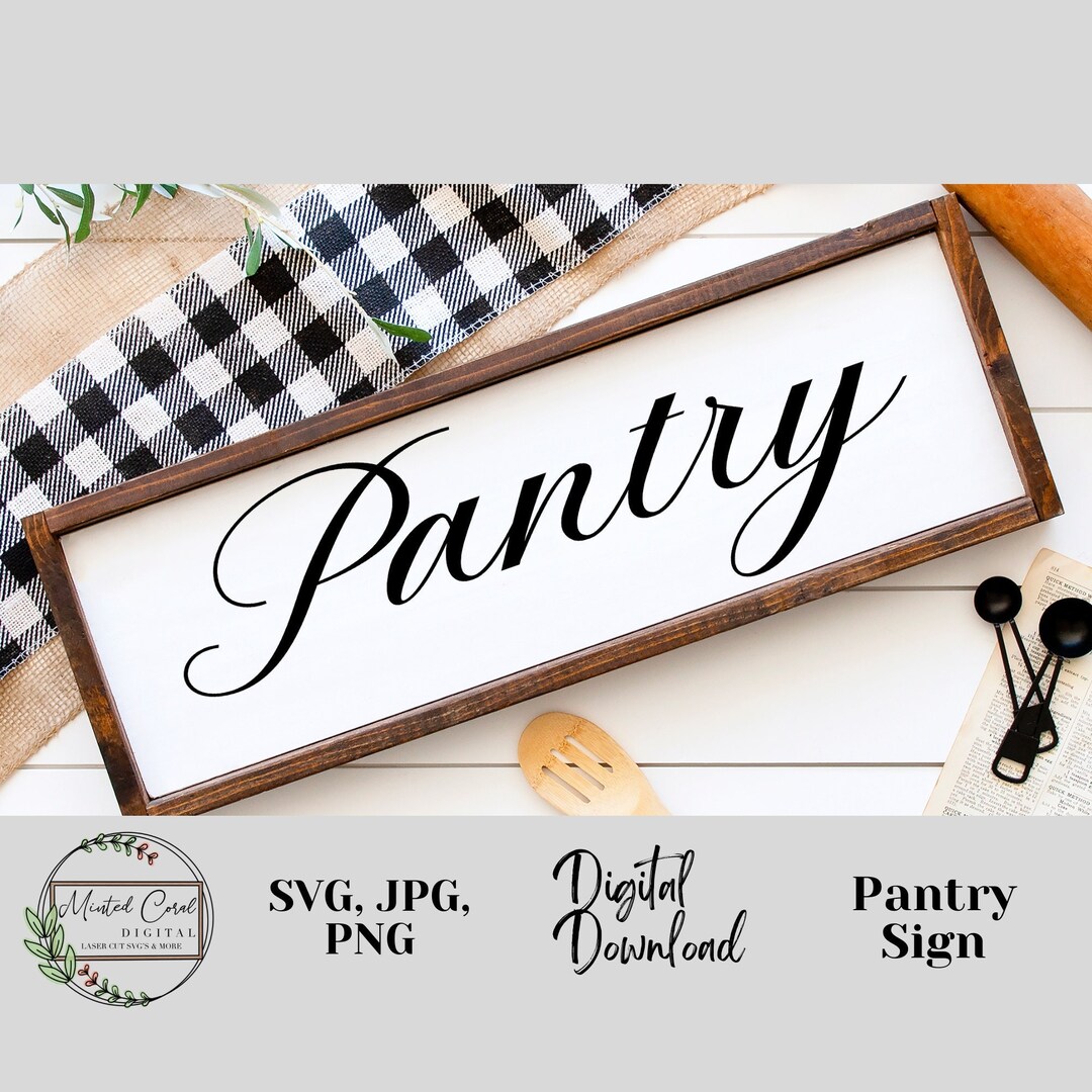 Pantry SVG Digital File Kitchen SVG Kitchen Decor Vinyl - Etsy