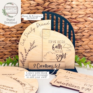 Tägliche Schrift austauschbar, unser tägliches Brot, Inspirational Geschenk, digitale Datei, Schrift Zeichen, Bibel Vers, Laser geschnitten, Download,