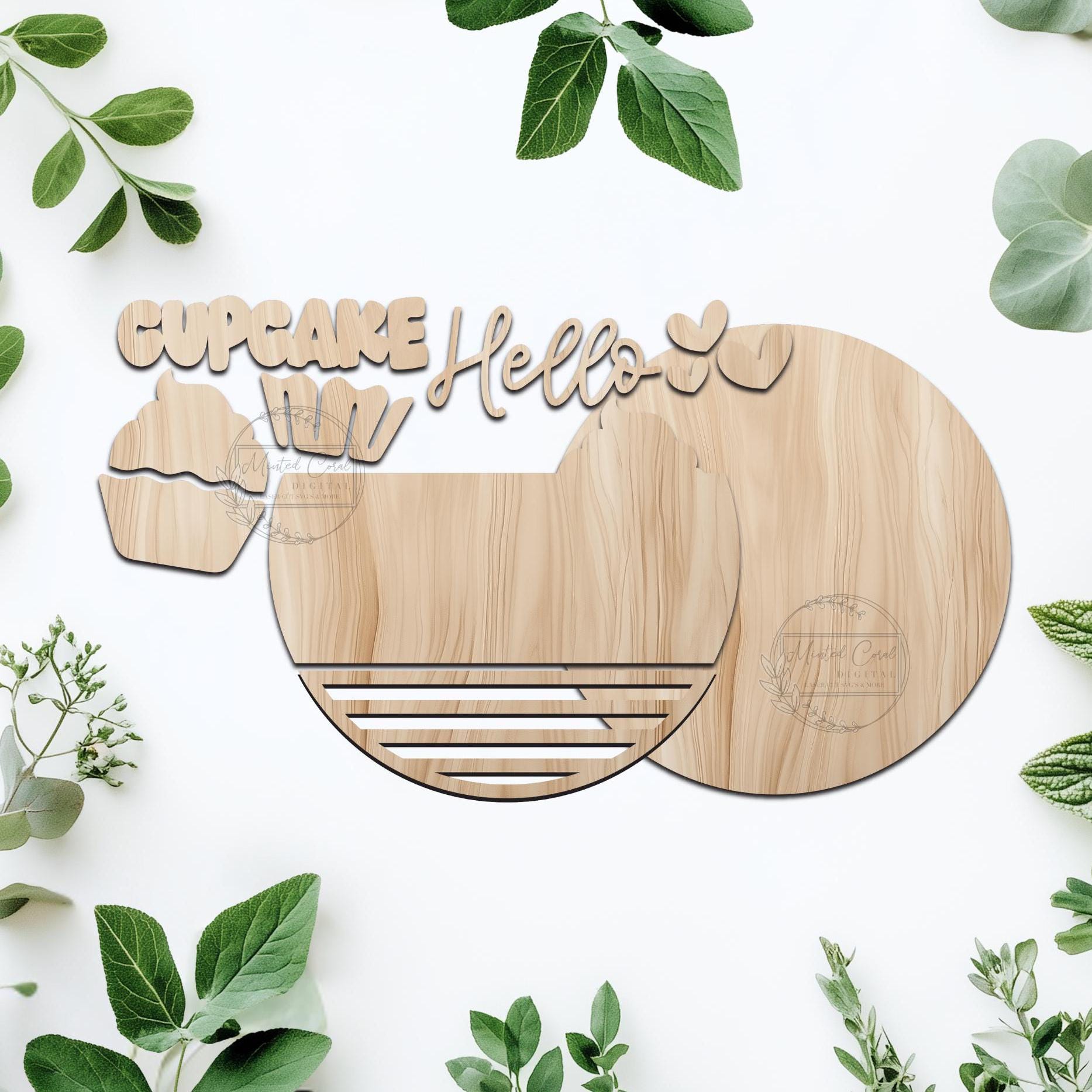 Hello Cupcake SVG, Digital Download, Welcome Sign, Valentine's Day ...