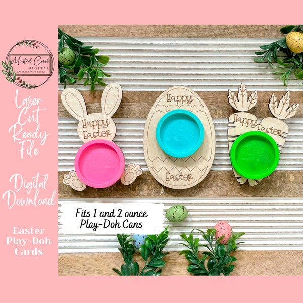 Play Doh Easter SVG, Kids Easter, Digital File, Play Doh SVG, Kids Easter Craft, Glowforge, Laser Cutter, Digital Download,