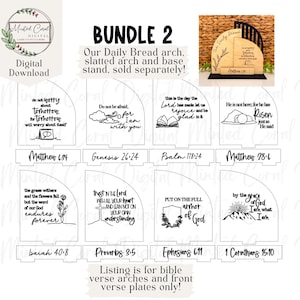 Tägliche Schrift Austauschbares Bündel, Unser tägliches Brot, Inspirierendes Geschenk, Digitale Datei, Schrift Zeichen, Bibel Vers, Laser geschnitten, Download,