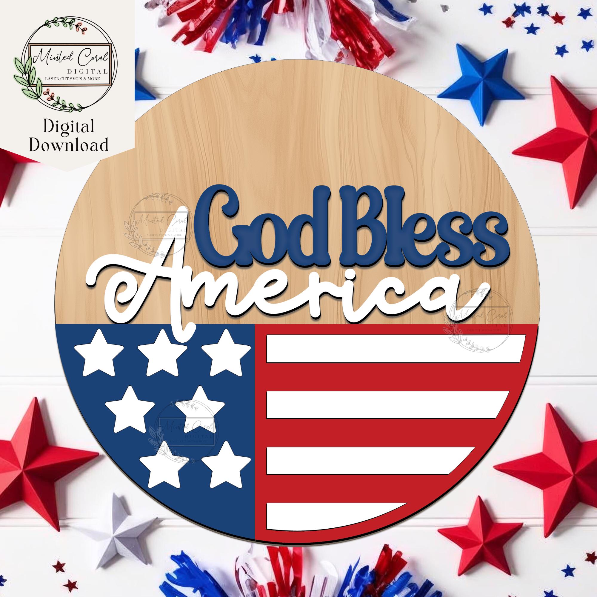 God Bless America Sign - Etsy