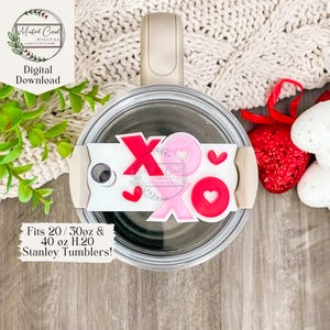 Targa Stanley per San Valentino SVG, file digitale, XOXO Stanley, amore, cuori, Glowforge, taglierina laser, download digitale,